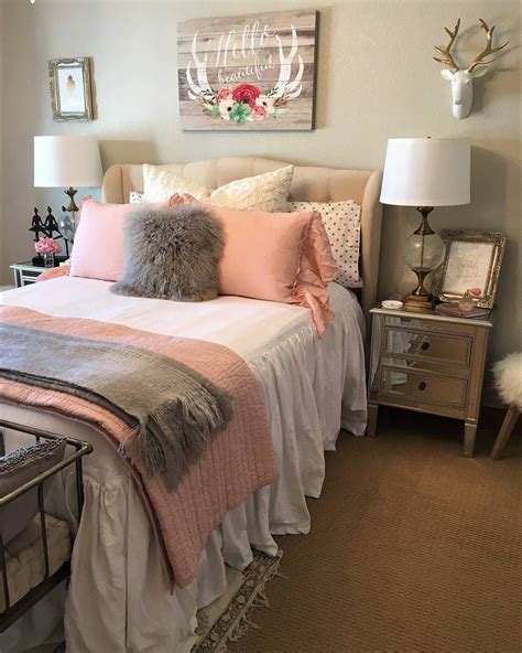 Pin On Pink Gold Bedroom