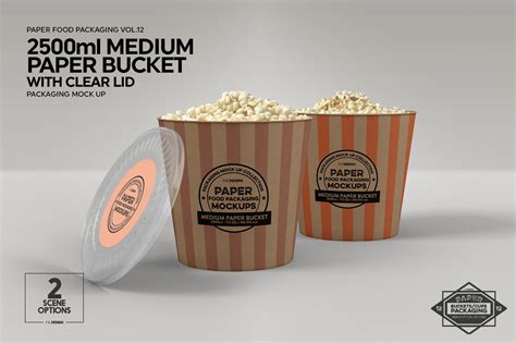Download VOL 12: Paper Food Box Packaging Mockup Collection By INC Design Studio | TheHungryJPEG.com