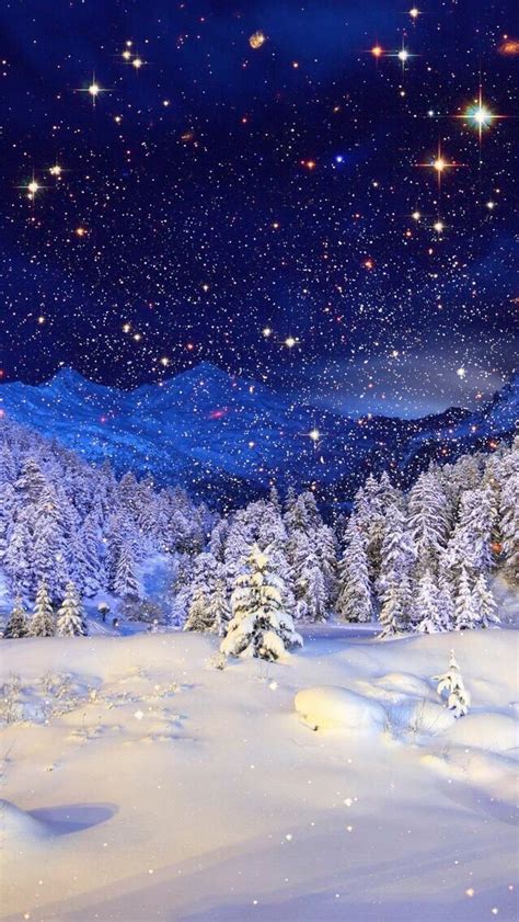 Nature Night Winter Wallpaper Phone Winter Night Wallpapers Images