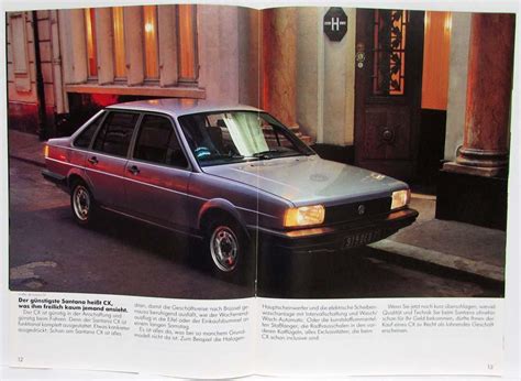 1983 Volkswagen Vw Der Santana Sales Brochure German Text