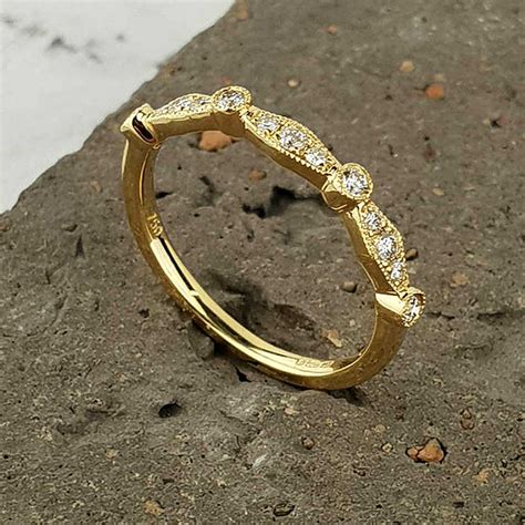 Eternity Ring Handmade In Diamond Set 18ct Gold Shopstreetie