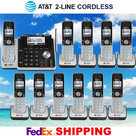 Atandt Tl88102 Tl88202 2 Line Dect 60 11 Cordless Phone System