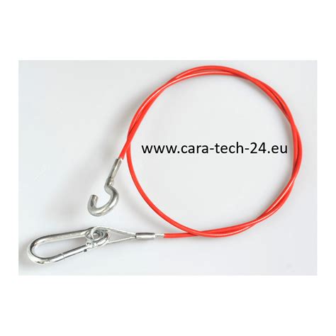 al ko breakaway cable 1000mm red with hook for al ko chassis