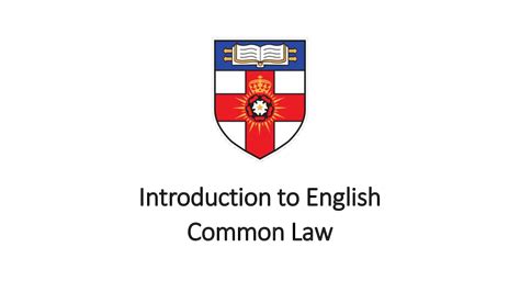 Introduction To English Common Law