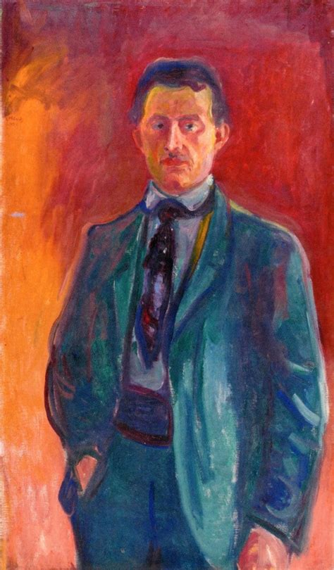 Self Portrait Against Red Background Edvard Munch Artwork On USEUM