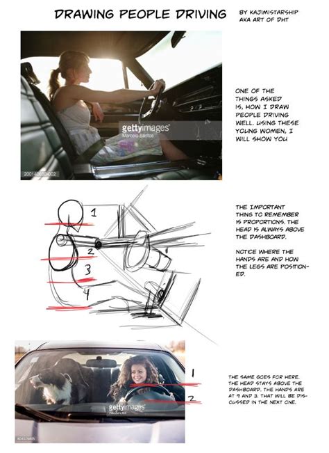 How to draw people driving cars. | Art reference poses, Art reference