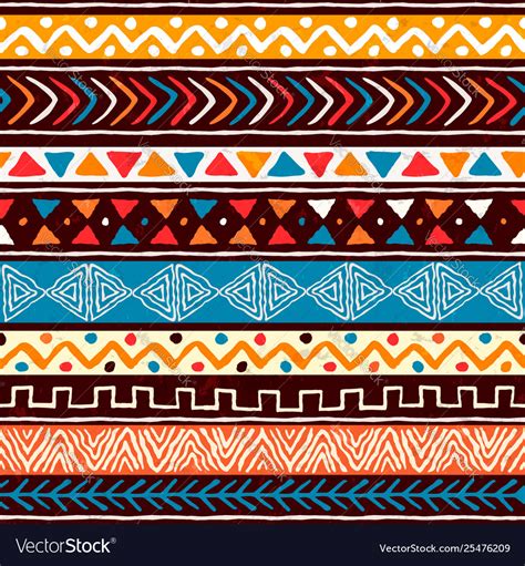 Abstract African Art Tribal Seamless Pattern Vector Image