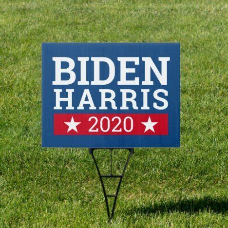 Joe Biden Kamala Harris 2020 Red White Blue Stars Sign ...