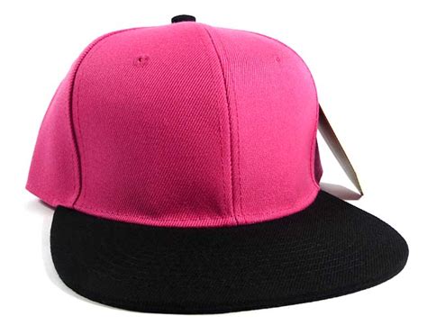 Wholesale Blank Snapback Hats Caps Hot Pink Black