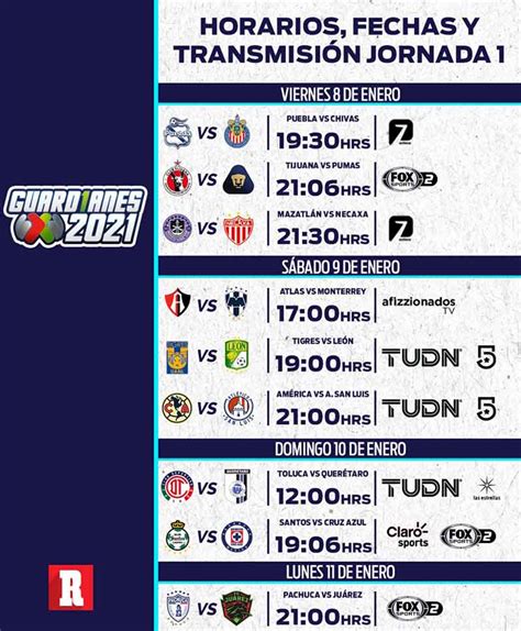 Así será el calendario chivas de liga mx en el apertura 2021. Liga MX: Fechas, horarios y canales para ver la Jornada 1 ...