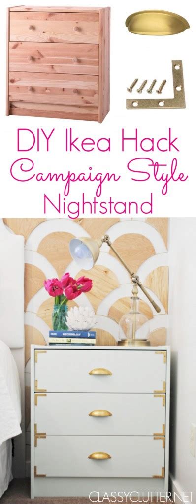 Diy Campaign Style Nightstands Ikea Rast Hack