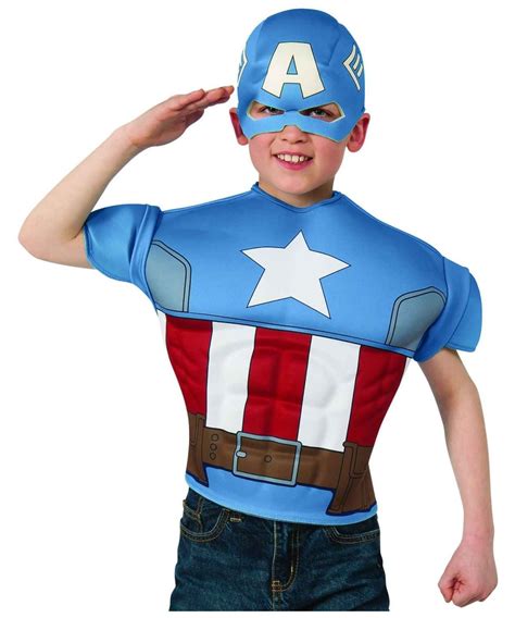 Captain America Boys Muscle Shirt Boys Costume