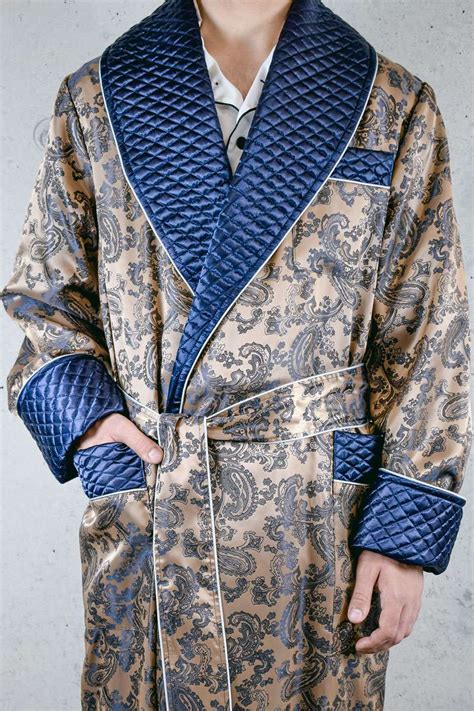 Mens Silk Dressing Gown Paisley Ph