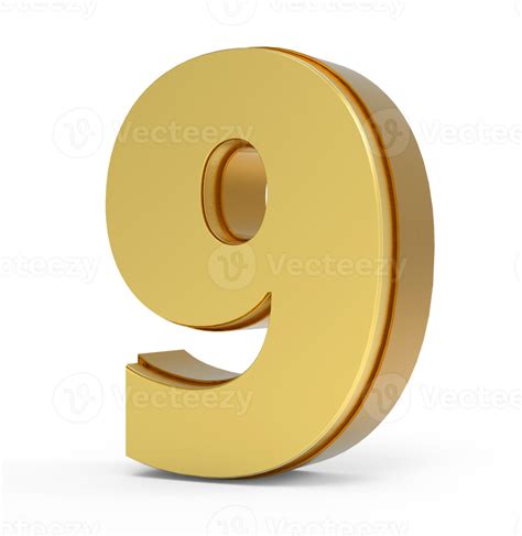 Number 9 Gold 8880296 Png