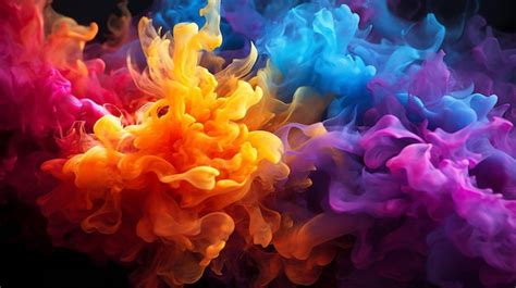 Premium Ai Image Colorful Smoke Effecthd 8k Wallpaper Stock