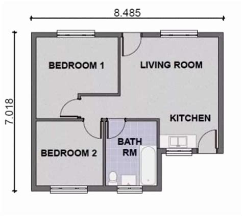 We are a unique home design company in kenya, where you will find a large selection of house designs. Simple 2 Bedroom House Plans Best Of Simple Two Bedroom ...