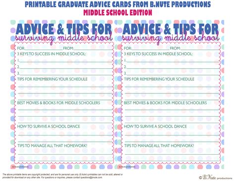 Bnute Productions Free Printable Graduate Advice Cards College High