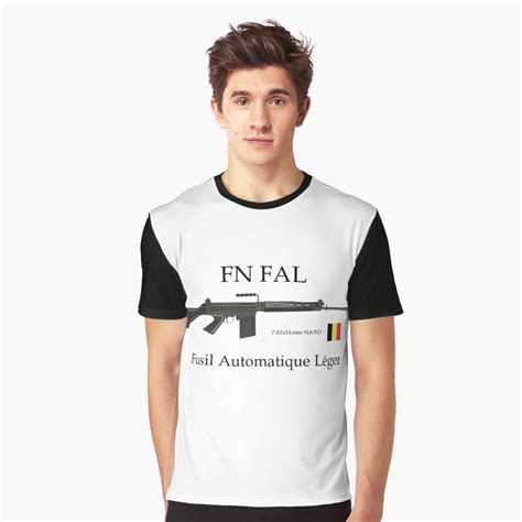 fn fal fusil automatique léger t shirt by britkek redbubble