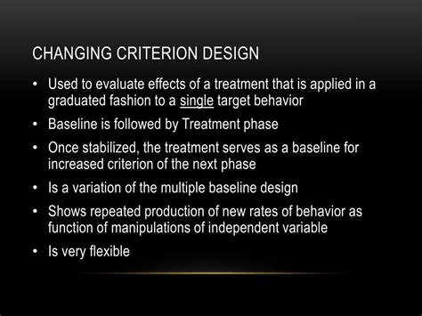 Ppt Changing Criterion Designs Powerpoint Presentation Free Download