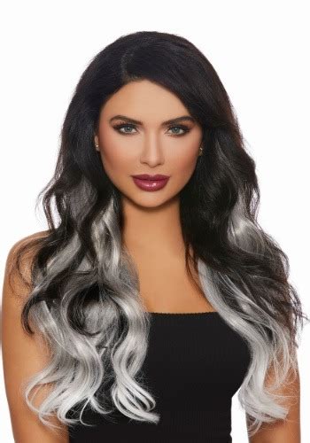 Have you wished for a blue black hair dye that will leave your hair looking healthy and shiny? 3-Piece Long Straight Ombre Grey/White Hair Extensions