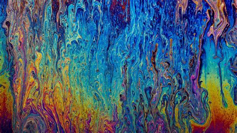 Wallpaper Colorful Painting Abstract Macro Texture Soap Art