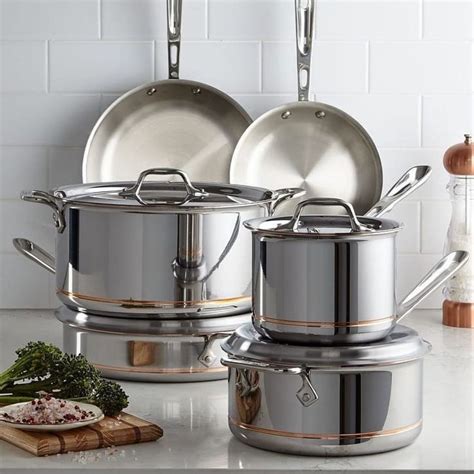 Kirkland Signature 10 Piece 5 Ply Clad Stainless Steel Cookware