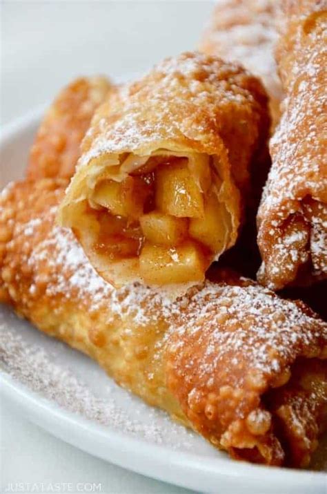 Whisk the egg, egg yolks, lemon juice, sugar and salt in the clean bowl of an electric mixer, then turn up desserts using lots of eggs : Apple Pie Egg Rolls | Just a Taste