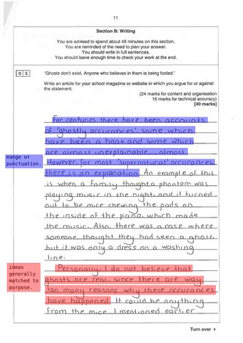 Aqa language paper 2 question 5. AQA English Language Paper 2 Marked and Annotated Exam ...