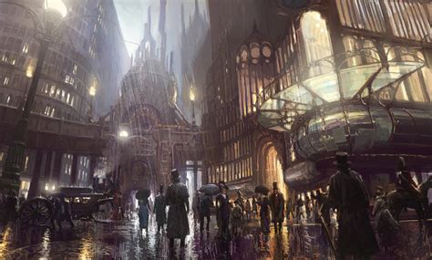 Download Hd Wallpapers Of 169907 Steampunk City Artwork Concept Art