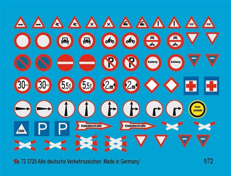 Old German Traffic Signs Peddinghaus Decals 3720