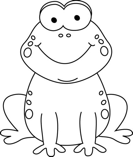 Cute Frog Clipart Black And White Clip Art Library