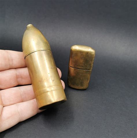 Rare Wwi French Trench Art Petrol Lighter Collection Bullet Etsy