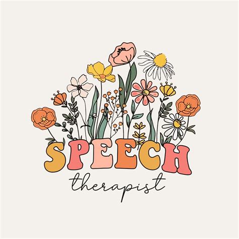 Vintage Floral Speech Therapist Your Words Matter Digital Png Etsy