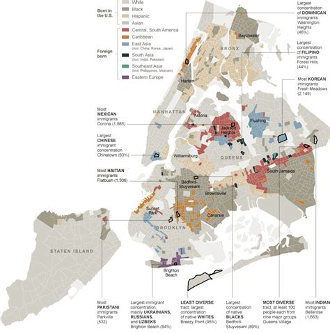 New York City Ethnic Groups Vivid Maps