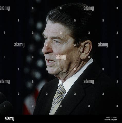 Washingtonm Dc Usa 1984 President Ronald Reagan Portrait Credit