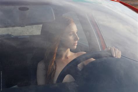 Young Woman Driving A Car By Stocksy Contributor Rene De Haan Stocksy