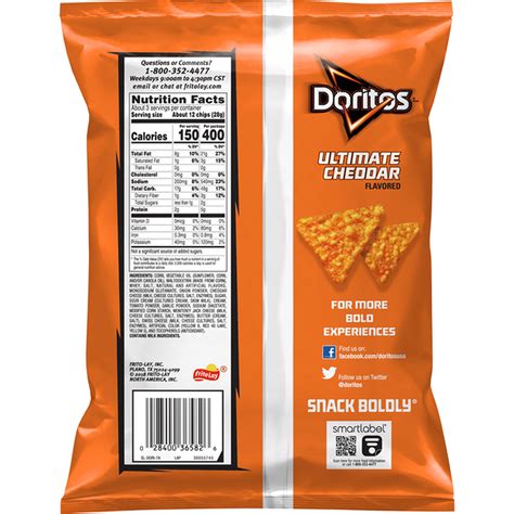 Doritos Tortilla Chips Ultimate Cheddar Flavored 275 Oz Delivery Or