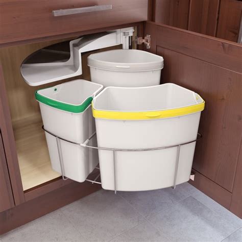 Rok kitchen cabinet trash and recycling center for dual waste bins, 2x 36 quart. Vauth Sagel Oko Center 3 Bin Waste/Recycling Center 9000 ...