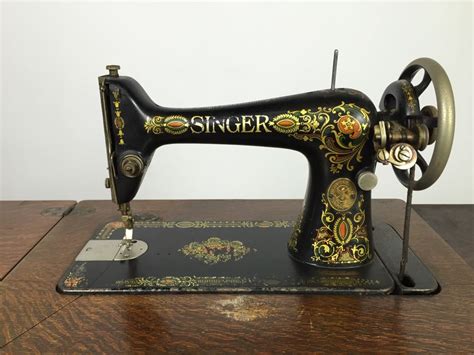 Antique 1911 Singer Treadle Sewing Machine With Cabinet, Cast Iron Base