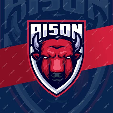 Premium Vector Bison Head Mascot Esport Logo Design