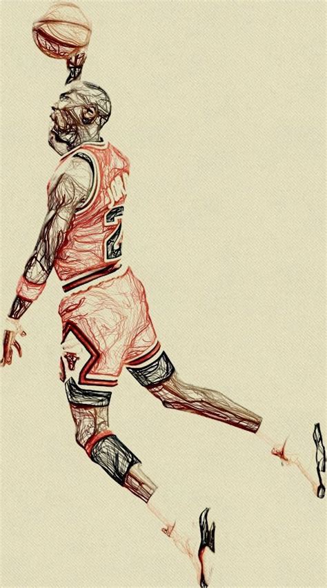 Michael Jordan Dunk Drawing