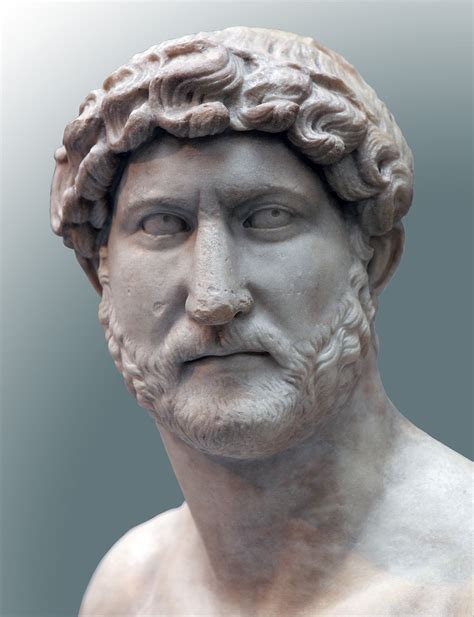 Portrait Of The Emperor Hadrian Marble First Half Of The 1st Century