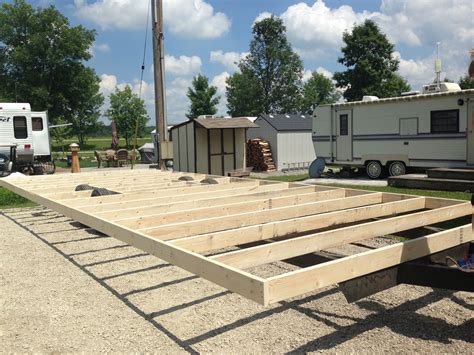 Started With A 2x6 Floor Joist System On Top Of The Trailer Frame