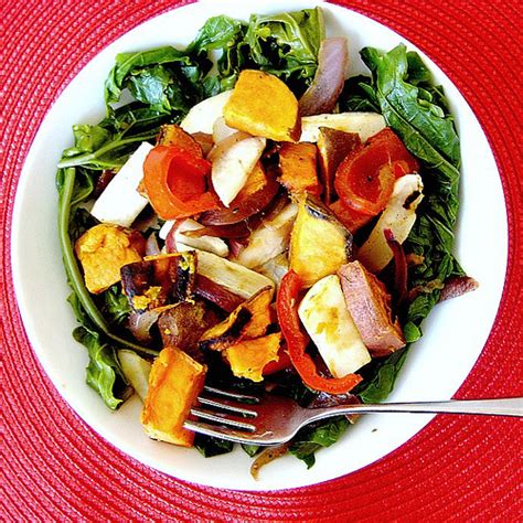 How we cook the potatoes. Kale and Sweet Potato Salad with Warm Bacon Dressing...and a GIVEAWAY! | Joanne Eats Well With ...