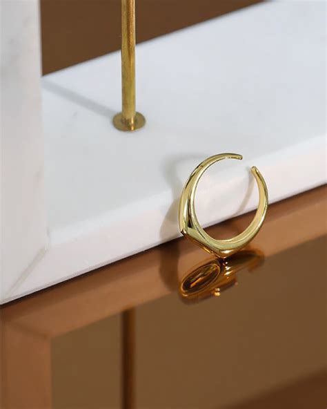 GEMMA 18k Gold Vermeil Demi Signet Ring INXSKY