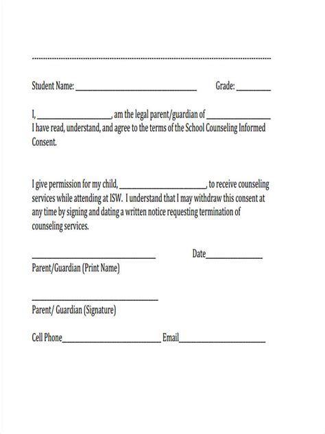 counseling consent forms   ms word