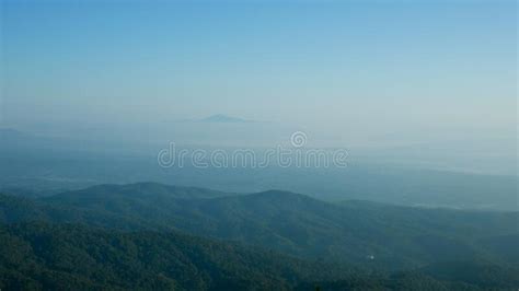 Landscape View Mountain High On Blue Sky At North Thailandholiday
