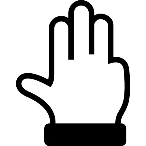 Hand Counting Four Free Signs Icons