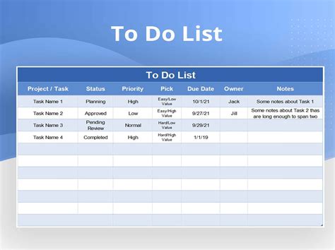 Excel Of To Do List Xlsx Wps Free Templates