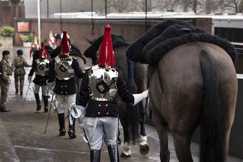 The Household Cavalry Mounted Regiment Pass Their Major Generals